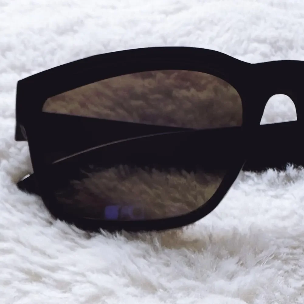 Cerise Black w/ Blue Lenses Mirrored Sunglasses